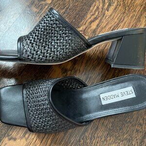 Square Toe Steve Madden Heeled Sandals - $20